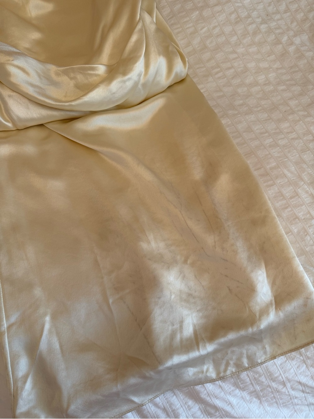 House of CB Lemon One Shoulder Satin Maxi Dress - Picture 8 of 9